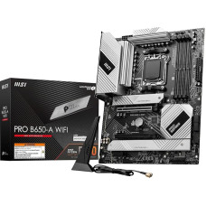 MSI PRO B650-A WiFi emaplaat, ATX - toetab Ryzen 9000, 8000 ja 7000 seeria protsessoreid, AM5 - DDR5 Memory Boost 7600+MHz/OC, 2 x PCIe 4.0 x16, 3 x M.2 Gen4, Wi-Fi 6E