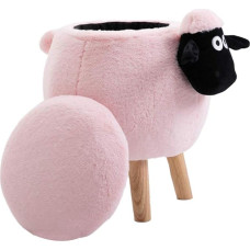 GArcan Pluusne ladustamise Ottomani laste Ottomani koos ladustamise loomadega Sametist pehmendusega jalahoobi ladustamise Ottomani lasteaia jaoks kodus roosa 36 x 44 x 45 cm (14 x 17 x 18 tolli)