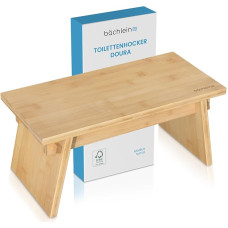 Bächlein Doura Vannitoatool - Ergonoomiline puidust WC-tool FSC-sertifikaadiga bambusest, 150 kg kandevõime, jätkusuutlik ja stabiilne