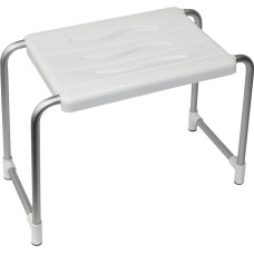 MSV Bathtub Stool of Aluminum/Plastic, White