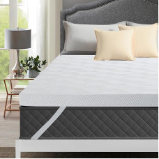 Autsel Mattress 160 x 190 cm Topper Memory Foam Mattress Topper 7.5 cm Height Mattress Topper Non-Slip Underside for Mattresses and Box Spring Bed White