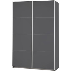 rauch möbelwerke gmbh Caracas Sliding Door Wardrobe, Engineered Wood, Grey-Metallic, 136 x 210 x 62 cm