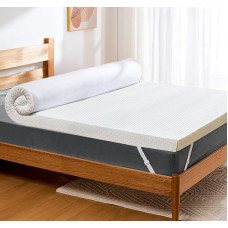 PERLECARE Topper 140 x 200 cm - viskoelastiline madratsipealne 7,5 cm kõrgusega, H3 & H2 kõvadusastmed madratsipealne bambusekattega, Öko-Tex® sertifitseeritud geelvahutopper Box Spring voodile ja diivanile.
