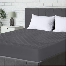 Utopia Bedding Quilted Mattress Protector 160 x 200 cm, Fitted Mattress Topper, Deep Pocket Mattress Cover Stretches up to 30 cm (Grey)