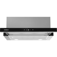 Corberó ANETO960X Telescopic Hood Stainless Steel & Black, 90 cm, Flow Rate 600 m³/h, Power 165 W, 3 Speeds, Aluminium Filter 3 Layers, Carbon Filter, Energy Efficiency A