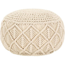 vidaXL Macramé Handmade Pouf Seat Pouf Seat Stool Footstool Footstool Ottoman Upholstered Stool Footstool Handmade 45 x 30 cm Cotton