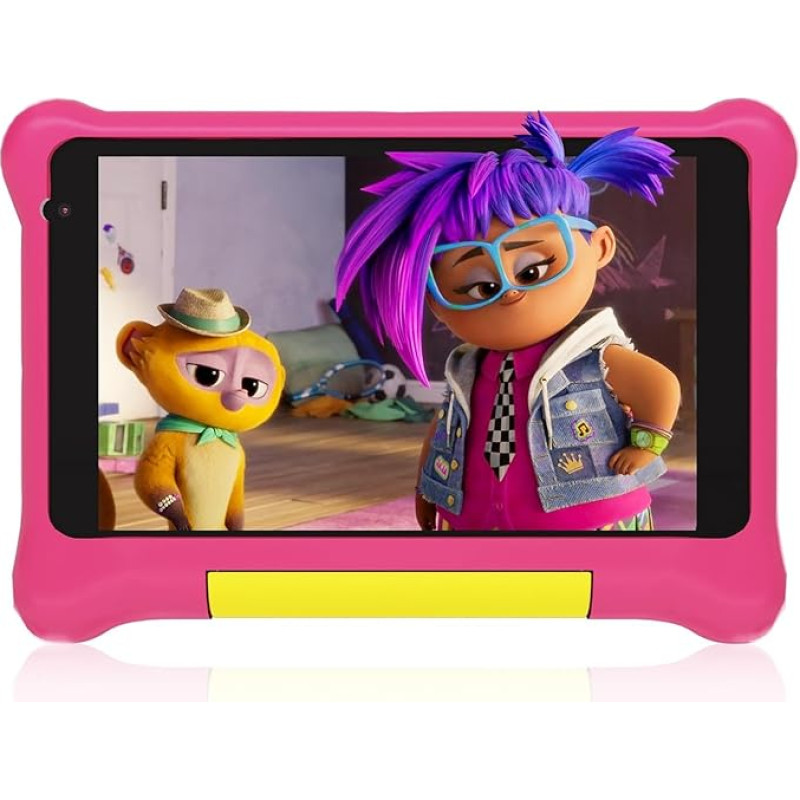 Freeski tahvelarvuti lastele, 7-tollised tahvelarvutid lastele, Android 13 tahvelarvuti, 5GB+32GB, IPS HD, WiFi, Bluetooth, kaksikkaamera, laste turvalisus, kaitsekott (roosa)
