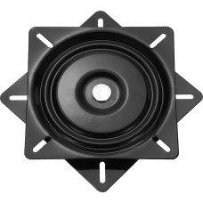 sourcing map 2 x 20,3 cm Barhocker-Ersatz, 360 ° drehbar, Lazy Susan Drehteller, quadratischer Kugellager, Drehfußplatte für Liegestuhl oder Tisch, Schwarz (200 x 15 mm)