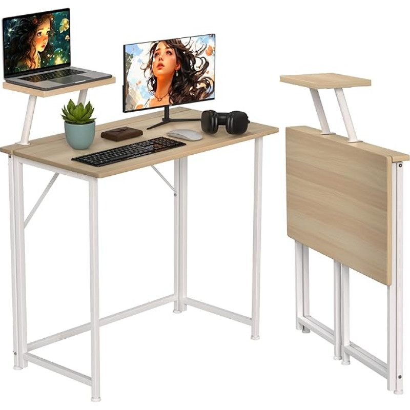 Kokkupandav laud, laud, arvutilaua, kokkupandav, kaasaskantav, kokkupandav arvutilaud, väike telkimislaud, kokkupandav töölaud, kokkupandav laud koos monitori alusega, kokkupandav laud (puuvärv)