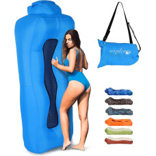 Outplea Täispuhutav diivan maale ja veele, Air Diivan, kokkupandav, kerge, täispuhutav diivan koos kotiga, telkimissohvale aeda, rannale, piknikule, õue- ja siseruumidesse, sinine