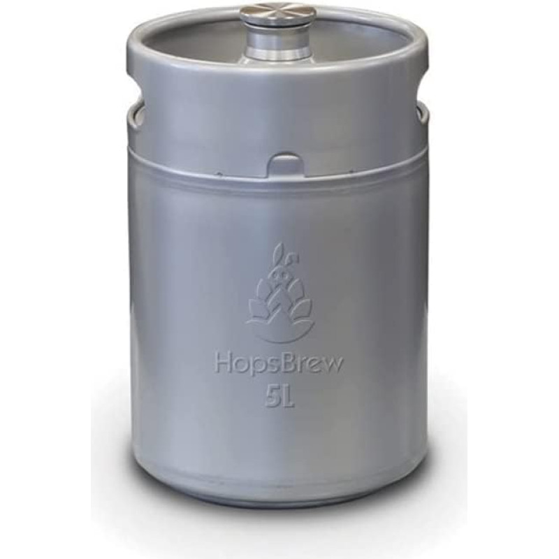 Mini 304 Stainless Steel Barrel Growler (5L, Standard Silver)