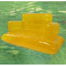 XHHBS Transparent Clear Inflatable Sofa Seat Double Person Blow Up Chair Indoor Outdoor Furniture for Swimming Pool, Dormitory, Yard, Parties & Events - 100% Waterproof