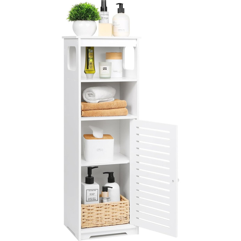 UTOKON veekindel vannitoa kapp, valge alus, seisev hoiukapp, kodune hoiukapp, mööbliriiul, sobib WC, magamistuba, köök, elutuba (SD)