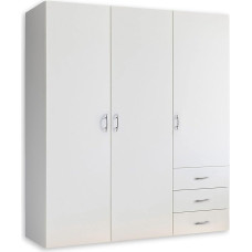 Harry Wardrobe White - Versatile Hinged Door Cupboard 3 Doors for Your Bedroom - 150 x 176 x 51 cm (W x H x D)