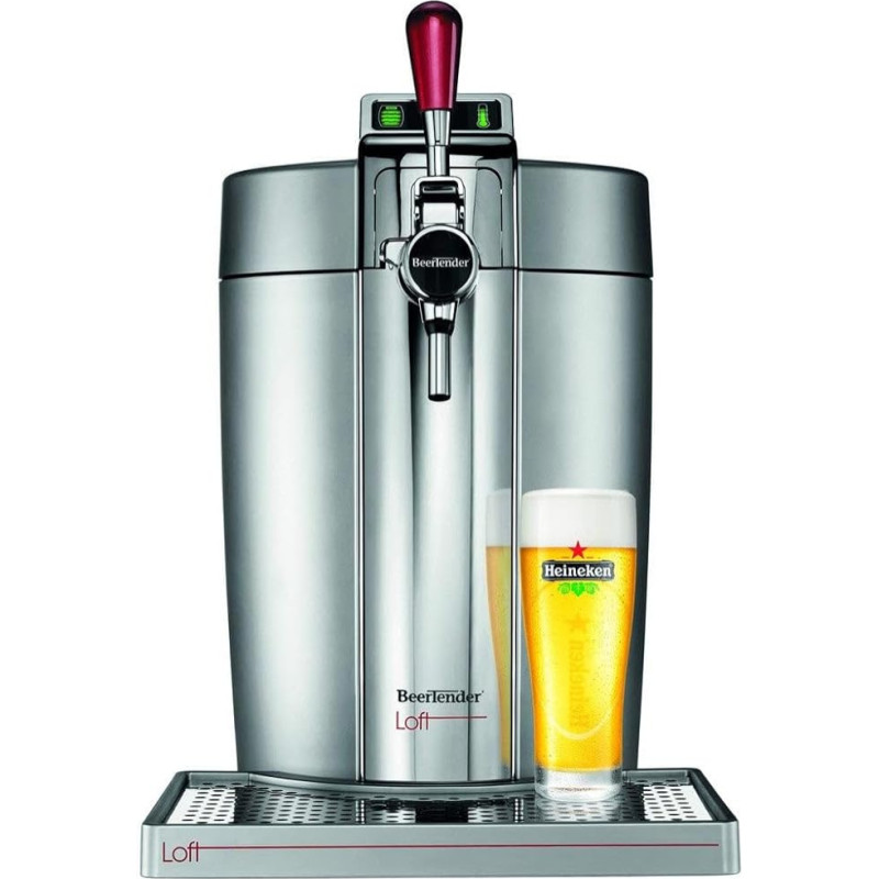 Krups VB700E00 Beertender Loft Edition Beer Dispenser, Silver/Chrome