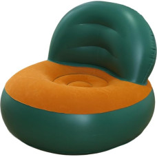 Folpus Inflatable Sofa, Soft PVC, Portable L-Shaped Lazy Sofa, Inflatable Lounge Chair, Air Couch for Outdoor Activities, Travel, Orange and Green