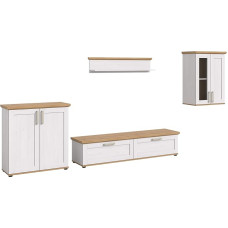 xonox.home Verona elutoa 4-kohaline komplekt elutoa kombinatsioon elutoa mööbel elutoa kabinetimööbel elutoa kombinatsioon elutoa komplekt Sibiu Larch Nb. Artisan Oak