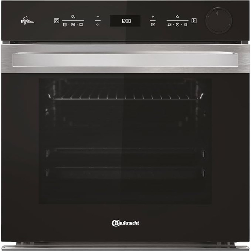 Bauknecht BIK5S DP8F2 ES Built-In Steam Oven/Soft Steam/FlexiClean Hydrolysis and or Pyrolysis/AirFry Function Including Sheet Metal / Multiflow / MyMenu / Double Partial Drawer / Energy Class A+
