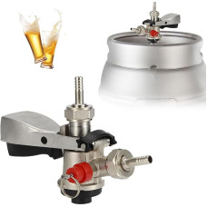 Tissting Keg Cap Type S G5/8 Thread Keg Tap with Pressure Relief Valve, 304 Stainless Steel Brewing Beer Barrel Taps Beer Tap for Home Brewing System