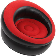 Inflatable Sofa Chair, Flocked Air Sofa, Inflatable Sofas, Inflatable Lounge Chair for Living Room, Bedroom, Reading Room, Office, Balcony, Camping, Travel (Red)