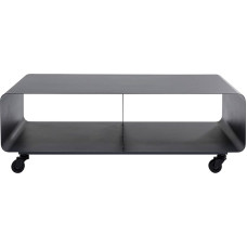 Kare Design Lowboard Lounge M, Grey, Sideboard, TV Board, Steel Frame, Rollable, Minimalist, Industrial, 30 x 90 x 42 cm (H x W x D)