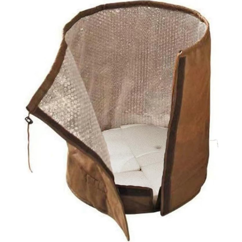 Effektive Winter-Isolations-Baumtasche, Frostschutz- und Kordelzug-Design, hochwertige Materialien (Braun, Größe L)