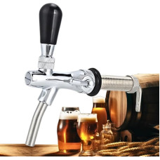 VIFERR Adjustable Beer Tap, G5/8 Adjustable Beer Tap, Chrome Draft Beer Tap, Adjustable Beer Tap, Wine Tools for Home, Bar, Restaurant