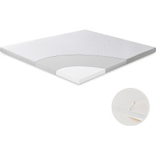 EGO Home Mattress Topper Memory Foam 140 x 200 cm with 5 cm Height, Breathable Mattress Topper, Mattress Topper, Mattress Topper for Bed and Box Spring Bed, Washba Cover