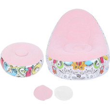 Cuque Crazy Inflatable Lounge Chair, Wear - Resistant Leisure Sofa, Inflatable Lounger, Non-Slip for Courtyard, Camping, Living Room, Bedroom (Macaron Pink, 116 x 98 x 83 cm)