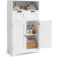 Bealife Vannitoakapp 2 sahtliga, reguleeritav riiul, multifunktsionaalne, vannituppa, magamistuppa, koridori (valge, 60 x 30 x 108 cm) (valge)