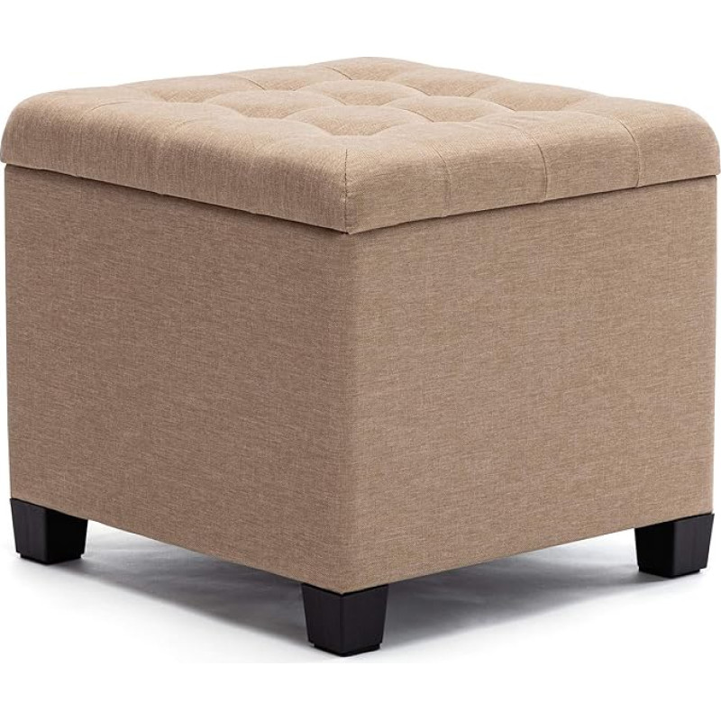 HNNHOME® Padded Stool with Lid, 45 cm