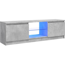 vidaXL TV Cabinet with LED Lights Lowboard Sideboard TV Cabinet TV Furniture Table Board HiFi Cabinet Concrete Grey 120 x 30 x 36 cm