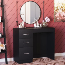 Vida Designs Riano 3 Drawer Dressing Table Makeup Desk Bedroom Furniture Black