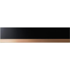 Küppersbusch CSW 6800.0 warming drawer + ZC 8020 glass front black + design strip copper