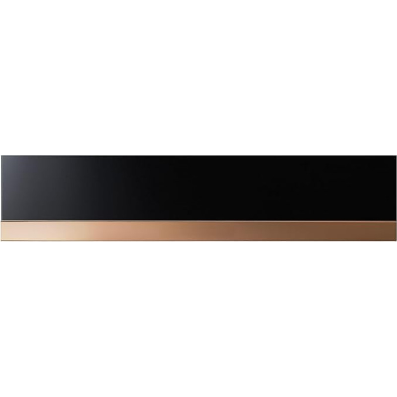 Küppersbusch CSW 6800.0 warming drawer + ZC 8020 glass front black + design strip copper