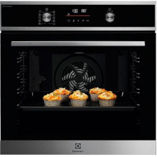 Electrolux EOD6P77X Multifunctional Steam Oven with Pyrolytic Cleaning, 11 Functions, 45 Automatic Programmes, Multi-Stage Even Cooking, Thermal Probe, Quick Heating, LED Display, Stainless Steel, A+