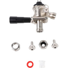 Yosoo Barrel Coupling Type S, Beer Barrel Tap with Safety Pressure Limitation Valve Beer Dispenser Barrel Coupling Type S with Black Handle for Home Brewing System Oktoberfest