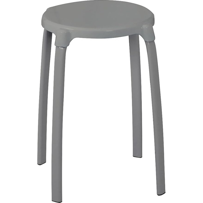 Ridder Max Bathroom Stool Steel Grey Approx. Diameter 30 x 46.5 cm