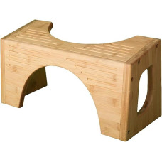 Squatty Potty The Original Bamboo Flip Toilet Stool, 7 Inch & 9 Inch Height, Brown