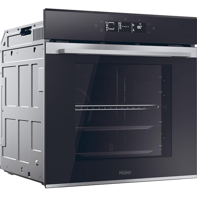 Haier ID Series 2 H6 ID25G3HTX Built-in Oven / Recess 60 cm / A++ / 78 Litre Volume / 18 Functions Including AirFry/Wi-Fi/Hot Air Heating with Grill / Hydrolysis Cleaning