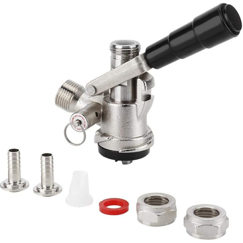 Beer Dispenser, Barrel Coupling Type S Tap Dispenser with Safety Pressure Relief Valve Home Brewing System