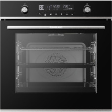 GASLAND ES616321DSH Built-in Oven 60 cm, 74 L, 16 Functions, Quick Heating, Hot Air, Air Fry, Water Steam Cleaning, Telescopic Extension and Retractable Rotary Selector, Child Lock, Stainless Steel