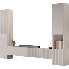 Mirjan24 Cholon I Wall Unit, Modern Living Room Set, Wall Cabinet, Display Cabinet, TV Lowboard (Cashmere)