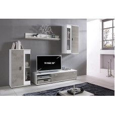 Möbelando Fox elutoa komplekt betoonist / valge 232,4 x 178,8 x 40,5 (B x K x S)