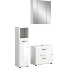 xonox.home Bathroom Ice X86A9B03 3-Piece Combination in Front White High Gloss Body White Nb.