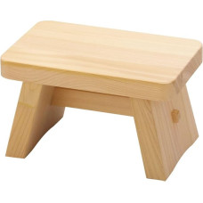 Japanese Onesen Style Bathroom Stool Natural Hinoki Wood Height 16 cm Made in Japan 12401
