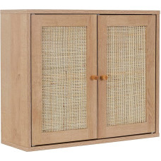 HOME DECO FACTORY, HD0226 Bali Natural Crush Collection Wall Cabinet, Furniture, Cabinet, Bathroom Furniture, 60 x 50 x 20 cm, Brown