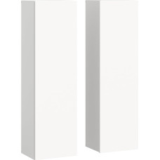 xonox.home Living Room Tango Cupboard Wall Cupboard Set of 2 Living Room Set in White Melamine Approx. 30 x 110 x 30 cm Set of 2 Push to Open Hanging