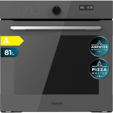 Cecotec Bolero Hexa AF316000 Multifunctional Built-in Oven 60 cm Glass Grey A 3400 W, 81 L Capacity, 11 Functions with Airfryer Master, Pizza Master, Steam Asisst, Steam EasyClean, 3D Cooking, Defrost