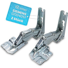 DL-pro Door Hinge Set for Bosch Siemens Neff Constructa 12004051 2-Piece Metal Hinge Top + Bottom for Fridge Freezer Combination